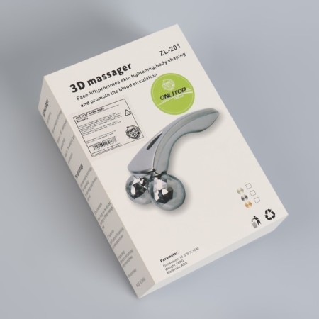 Massage, universal "3D", 2 videos, 16 × 9.5 × 6 cm, cardboard box, silver color-13