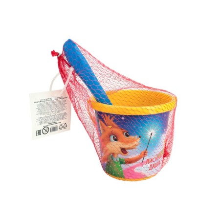 Sand set No. 92: bucket No. 8 “Fox”, shoulder blade 22 cm, molds 3 pcs.-2
