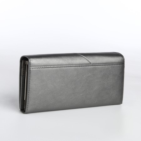 Women's wallet on magnet, gray color-1