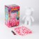 Toy pompons "Bear", white pink