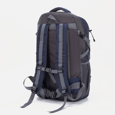 Tourist backpack on lightning with extension, 2 departments, 4 pockets, blue color-1