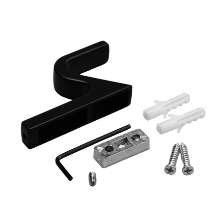 Furniture hook Cappio anemone, one -rod, black-4