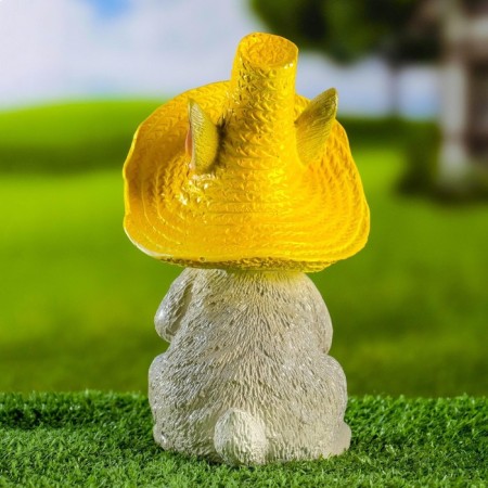 Garden figure "Bunny with a flower" 20cm-2