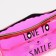 Cosmetic bag with a handle, raspberry color