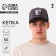 Men's cap with a DIGNITY grid, black color, rr 56