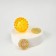 Hands and legs massage, d = 3.5 cm, 2 rings, yellow color