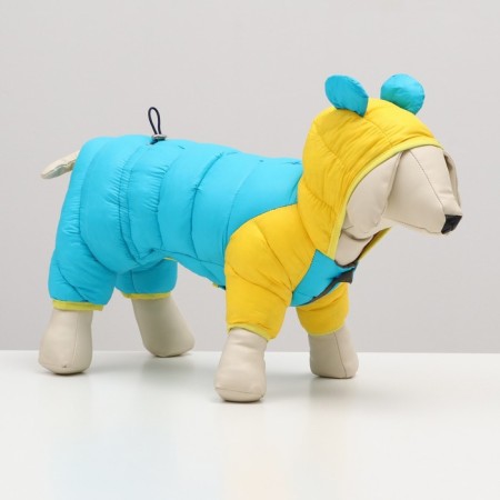 Kombinozon "Bear", size 12 (DS 28 cm, OG 38 cm, Osh 27 cm), yellow-blue-1
