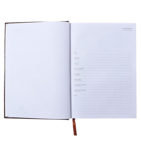 Dated diary 2024, A5, 176 sheets, Attomex.orion, Bumvinyl cover, Lasse, Blok 70 g/m2, brown-2