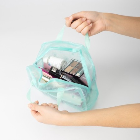 Lightning cosmetic bag, green color-3
