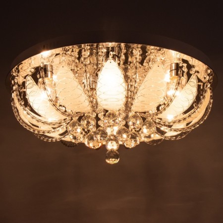 Svetogor chandelier "Murmansk" 8x60W E27 LED lighting chrome 60x60cm-6