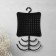 Organizer for jewelry with hook, 60 pairs, 6 hooks, plastic, black color