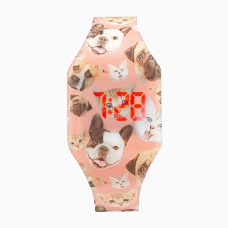 Watch of washing electronic, children's, "animals", strap L-23.5 cm