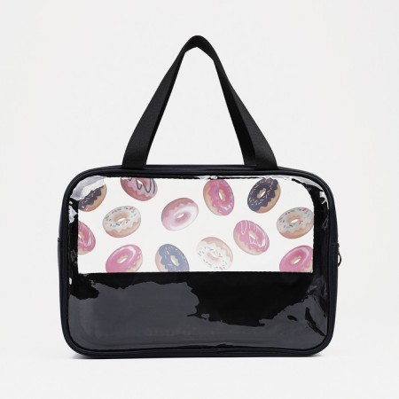 Cosmetic bag with lightning, black color-1