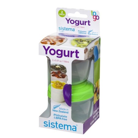 Sistema to-go yogurt capacities, 150 ml X 2 pcs., Mix color-1