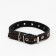Leather collar on synthetic winterizer, dimensionless, 37 x 1.5 cm, Osh 21-31 cm, black