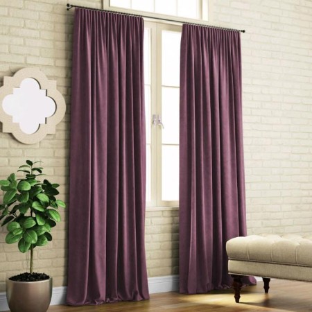 Kim Curtain Set, size 200 x 270 cm - 2 pcs, wine