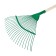 Fan, wire rake, 22 teeth, metal, wooden stalk