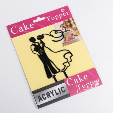 Topper for a cake, 10 × 18 cm, black color-3