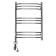Domoterm electric heated towel rail "Laura", 500 x 700 mm, 9 crossbars, left, chrome