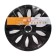 Wheel caps 16 "Voltek", black gloss, chrome ring, set 2 pcs, AWCC-16-35