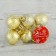 Set of balls plastic D-4 cm, 6 pcs "bead" gold