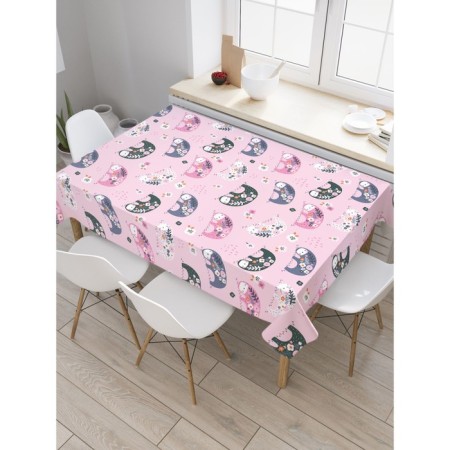 Tables on the table “Flower slots”, rectangular, Saten, size 145x180 cm
