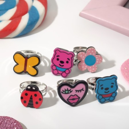 Ring "Fanatasia", Mix shape, Mix color, dimensionless-1