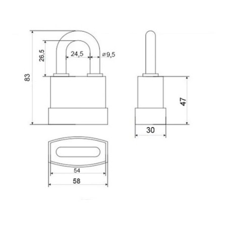 Hanging Apecs PDR-50-55, blister-1