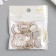 Decor for creativity plastic, rhinestones "octagonal medallion" nr 10 pcs white 1.8x2.4 cm