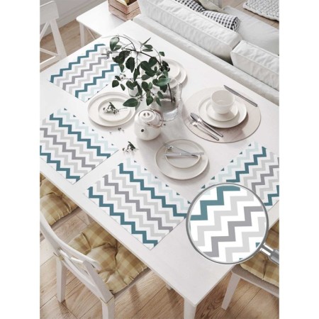 A set of napkins for setting the table "Tsigzags", rectangular, size 32x46 cm, 4 pcs-1