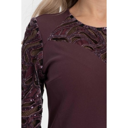 Women's dress, size 42, brown color-6