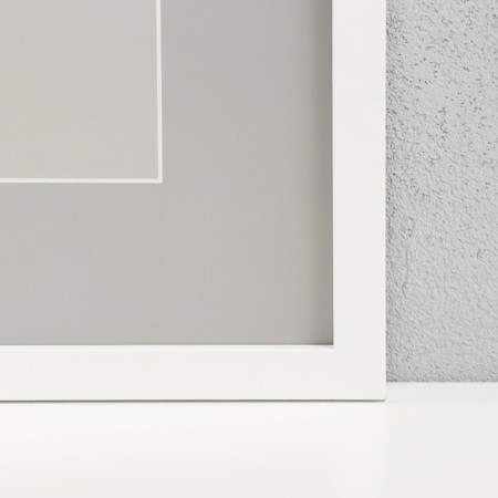 MDF photo frame "Nina" 40x50 cm, white (plastic screen)-2
