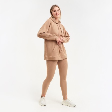 Women's costume (sweatshirt/legins), coffee color, size 44-5