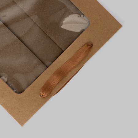 Gift package with a window, craft, 50 x 30 x 25 cm-1
