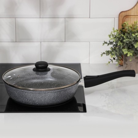 Flot Dilan "Marbl", d = 26 cm, glass cover, removable handle, anti -stick coating-6