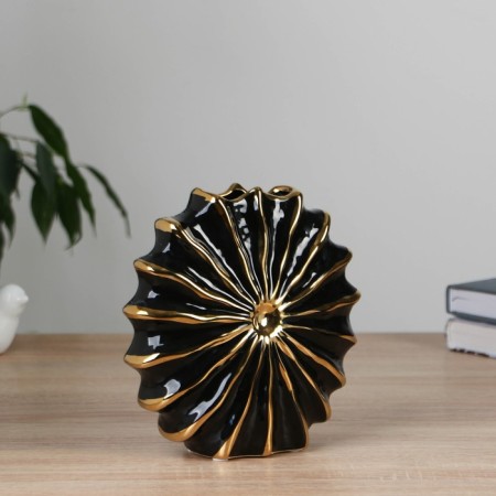 VAZA Ceramics table "Denver" sun, 17 cm, black-1