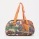 Sports bag with lightning, without lining, external pocket, orange/beige color