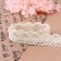 Knitted lace, 20 mm × 10 ± 1 m, beige color
