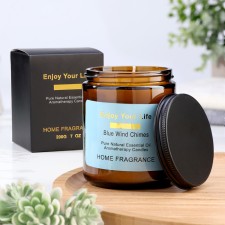 Aromatic candle in the jar 