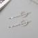 Invisible hair "Heidi" (set 2 pcs) sparkling, 6 cm, silver