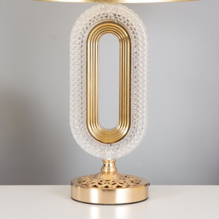 Table lamp "Reta" 1x40W E27+backlight, gold 29x29x51cm-3