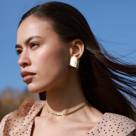 Choker "Antiquity" disk, color gold, l = 37 cm-5