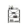 ITLA series loft rack loft, 800*355*900, oak/white chipboard
