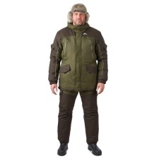 Winter costume for fishing Grayling slope, size 68-70, height 182-188 cm, khaki color