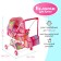 The stroller is universal for dolls "Rainbow" winter, with a basket and bag, a metal frame
