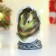 New Year. Symbol 2025. Figure "Snake in the egg" Green, 4x4x7cm