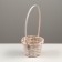 Wicker basket, D13 x h9.5/28 cm, bamboo, gray