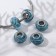 Bead "wave", turquoise color