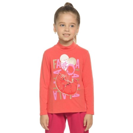 Jumper for girls, height 92 cm, coral color