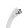 The tap for one water Zein Z2021, plastic, chrome aerator, high R-shaped spout, white